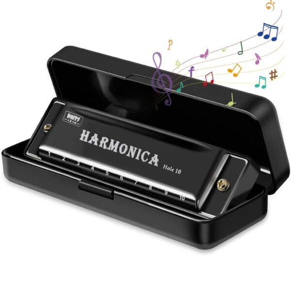 Harmonica Mouth Organ Musical Instrument, Copper Core Mouth Organ Gift for Kids, Mouthorgans Instrument Harmonica C Key 10 Holes 20 Tones Blues Harmonica for Beginners Kids Gifts
