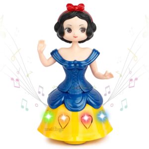 Zest 4 Toyz Musical Toys for Kids Dancing Doll 360 Degree Rotating Light & Sound Toy Bump and Go Action 1 Year Old Baby Boys & Girls - Random Colors (Pack of 1)